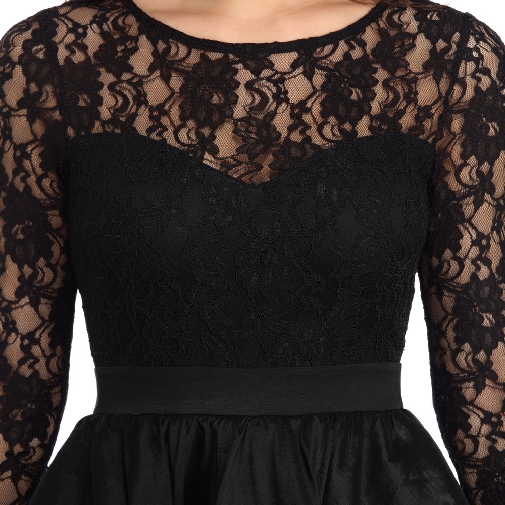Tamia Black Lace Drama Dress from Windsor